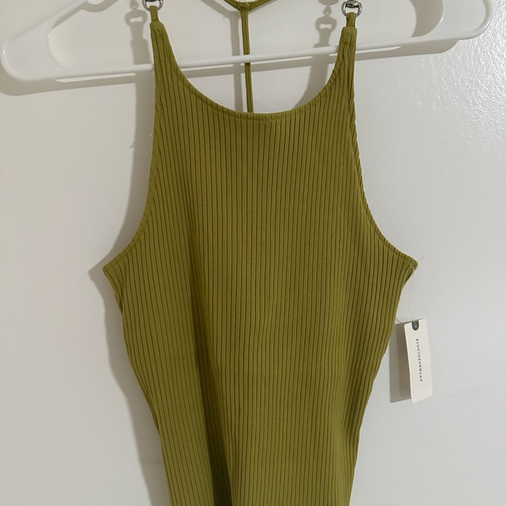 Anthropologie Sage Ribbed Top